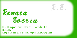 renata boeriu business card